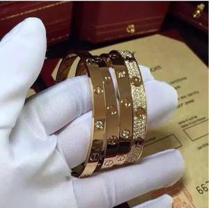 Quality Car Tier Love Bracelet 18K Gold Plain Bangle 18K White Gold wholesale