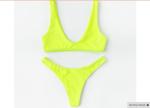 sport neon green sweatshirt Bikini vest with high bottom leg women sets Bikini