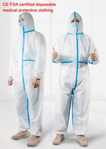 Quality Anti Epidemic Sterilization Disposable Protective Suit , Waterproof Isolation Gown wholesale
