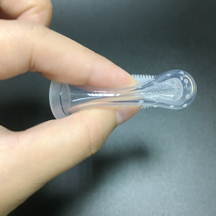 Soft best FDA safety wholesale custom travel infant rubber silicone baby finger toothbrush amazon
