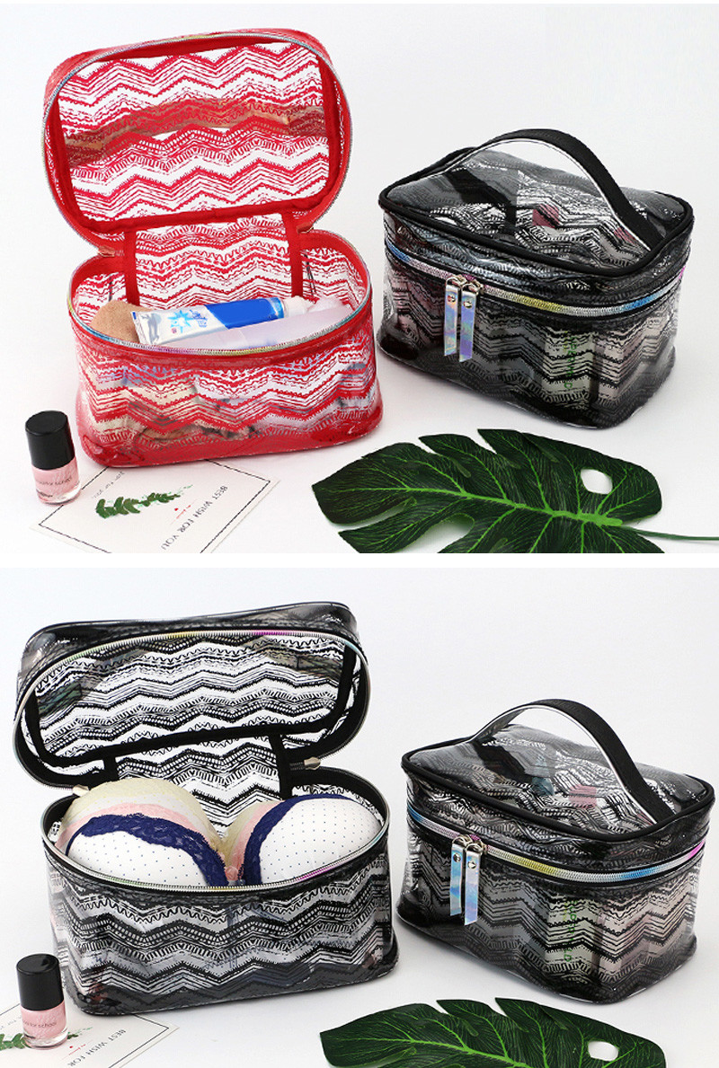 Waterproof Clear Makeup Big Portable Large Capacity PVC Clear Toiletry Bag