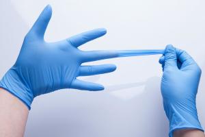 Quality Hypoallergenic Powder Free Blue Nitrile Disposable Gloves Non - Sterile wholesale
