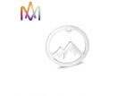 2.2g Mountaineering Enthusiasts Stainless Steel Hollow Charms