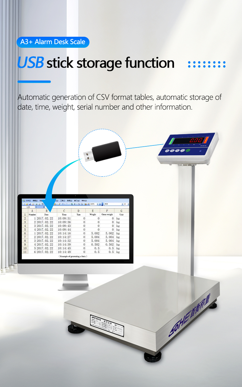 200KG SOHE A3 Two-Colour Alarm Lights for Electronic Industrial Weighing Scales Platform