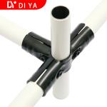 Black Electrophoretic Metal Tube Connectors DY128 For Workshop Hand Trolley