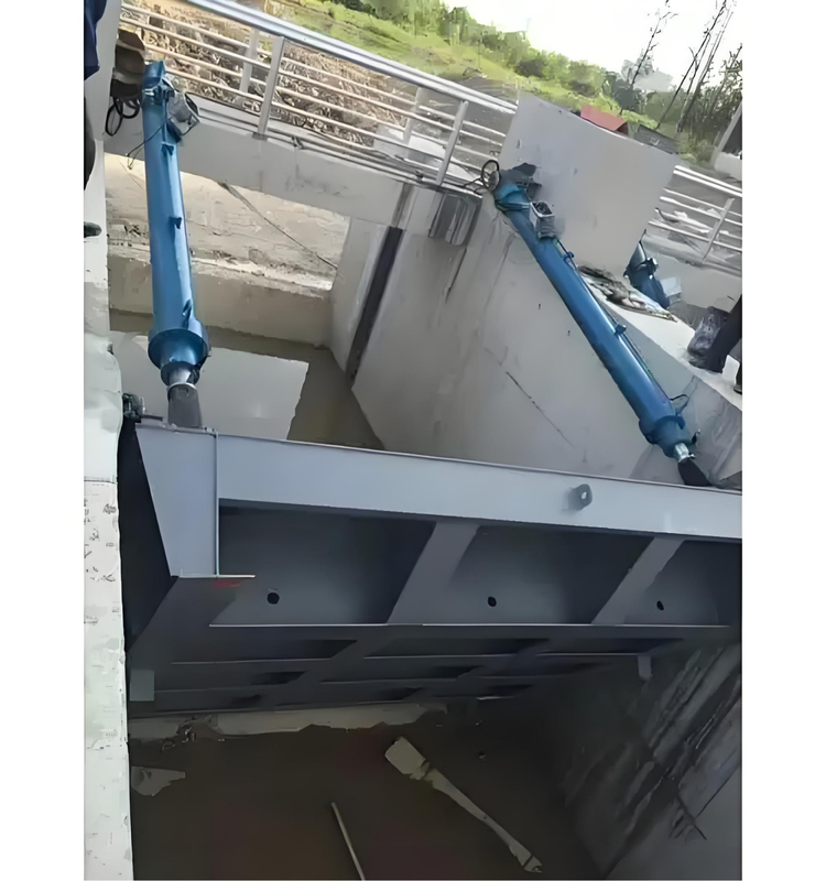 Alloy Steel Water Conservancy Hydraulic Cylinder 1200mm Stroke For Sluice Valve Operation