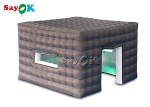 Quality Air Inflatable Tent Black Big Commercial Outdoor Inflatable Cube Tent With Led Light wholesale