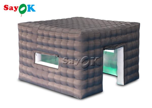 Air Inflatable Tent Black Big Commercial Outdoor Inflatable Cube Tent With Led