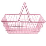 Nail Polishes Pink Shopping Baskets Stainless Steel Mini For Retail Stores