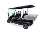 Dark Blue Electric Utility Golf Cart 4 Passenger With Aluminum Box For Luggage