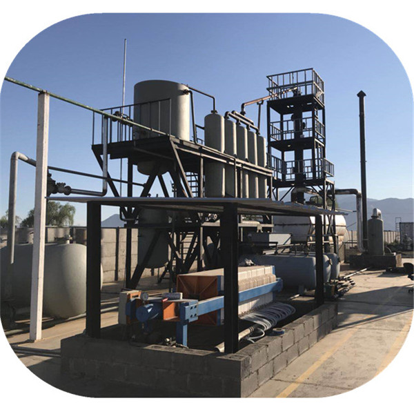 30TPD Waste Engine Oil Refining to Diesel Distillation Equipment in 150 Square Meters
