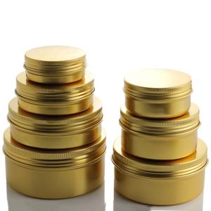 Quality Rose Gold Cream Aluminum Cosmetic Jar 5ML-250ML wholesale