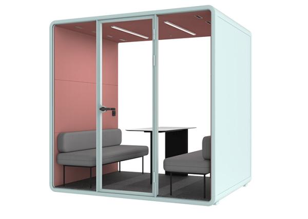Laminated Glass 5+5mm Door With Framed Meeting Silent Pods With Dimming Glass