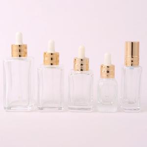 Quality 0.5oz 1oz 2oz 3oz Clear Fluted Glass Empty Dropper Bottles For Perfume Eye Oil wholesale