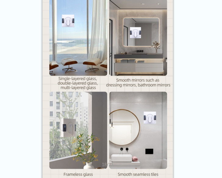 Automated Water Spray Robot Window Cleaner With 50ml Water Tank Low Noise