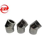 SS304 30 Degree Triple Wall Stove Chimney Pipe Elbow