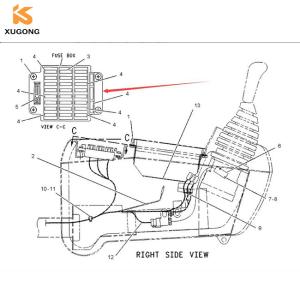 Quality 1114812 111-4812 Engine Fuse Box Base for 320B Excavator Parts wholesale