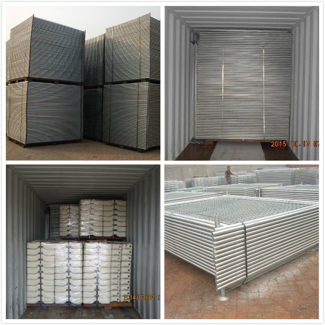 2.1m*2.4m Hot dipped galvanized temporary fence for sale 42 microns hdg construction commerical protection fence