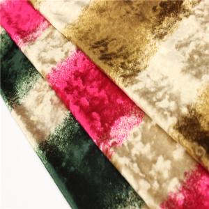 Quality Professional Crushed Velour Fabric Home Textile Striped Velvet Fabric wholesale