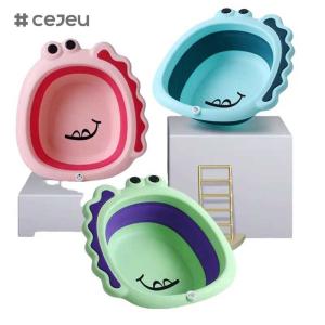 Quality CJ-LBN5131A Hot Selling Washbasins Small Kids Foldable Foot Set Children Washing Bathroom Hand Toddler Basins wholesale