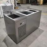 1.5m 5ft SS Undercounter Refrigerator With Sliding Door