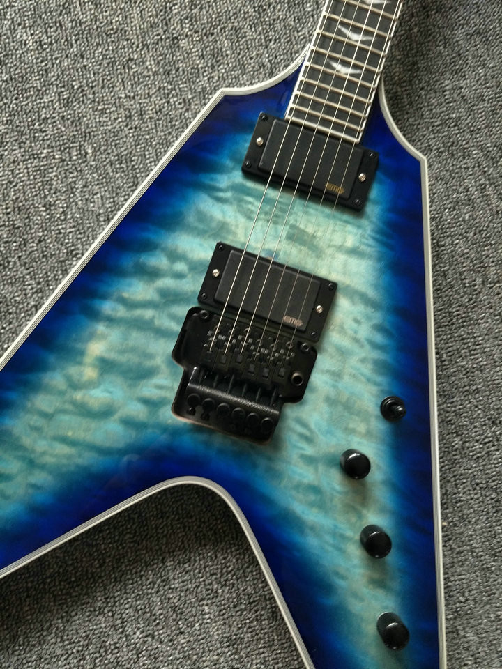 Custom shop blueburst Flying V Electric Guitar flying v guitar China OEM Guitar