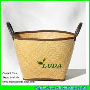 Quality LUDA large seagass straw basket bag natural straw oversized beach bags wholesale