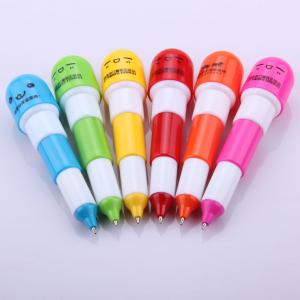 Quality retractable pill shape pen, gift pill pen wholesale