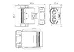 Right Angle Electric Car Charging Sockets 2 Pin Insulation Resistan