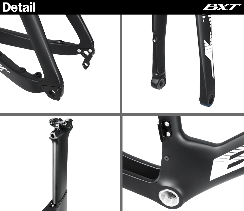 Aero Shaping Full Carbon Fiber Bicycle Frame 700C Disc Brake Road Bike Frameset