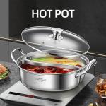 Hot Sale 28cm Induction Cooking Pot Cookware 304 Stainless Steel Hot Pot Soup