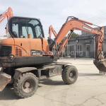 Used Construction Machinery Rubber Wheel Excavator Doosan DX60W 5700kg Machine