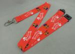 Heat Transfer Promotional Lanyards Shot Straps Red Printed Lanyards