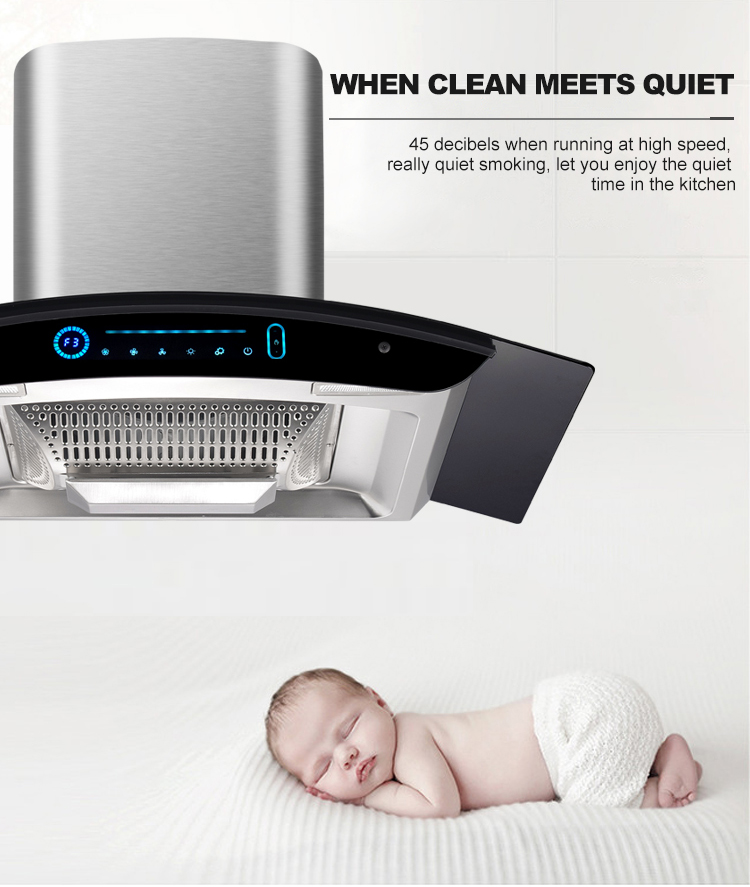 Quiet Electric Recirculating Hood 1000 Cfm Range Hood Stainless Steel Glass