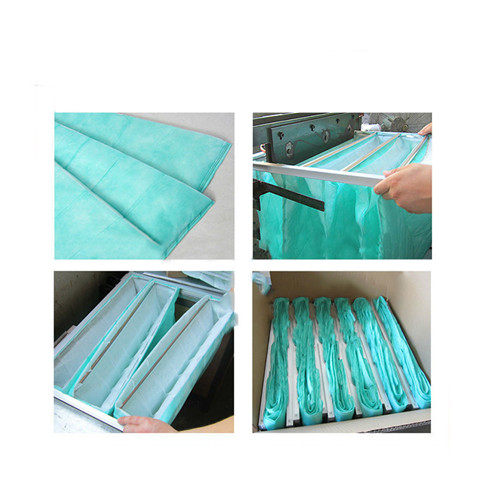 Clamp Bag High Efficiency Filter Leakproof Non Woven Fabric Filter Media