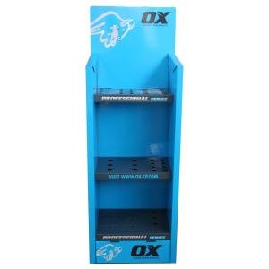 Quality Eye Catching Cardboard Pop Displays , Blue Color Cardboard Floor Display Stands wholesale