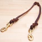 Pet Cow Leather Collar Leash Harness Set Traction Rope Double Ended Dog Lead