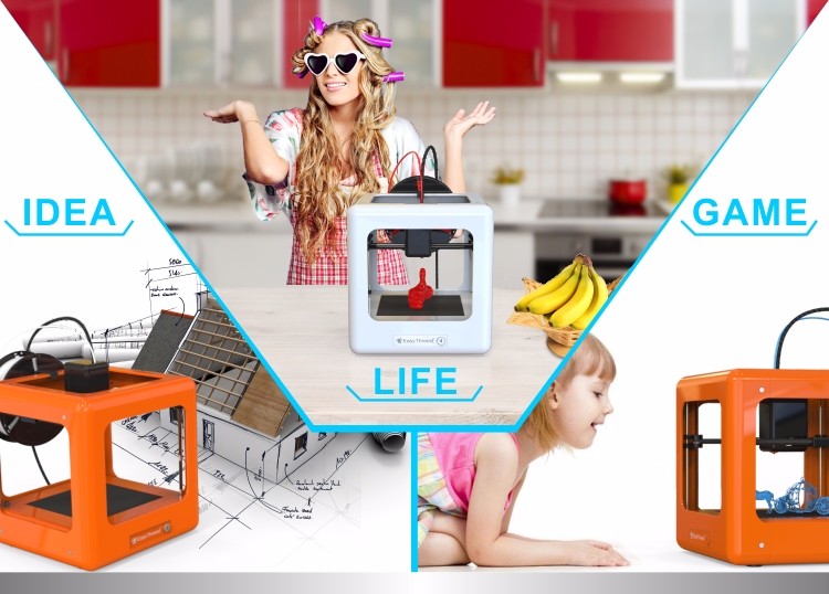 Easthreed Automatic Small Desktop 3D Printer , Self Developed Nano 3D Printer