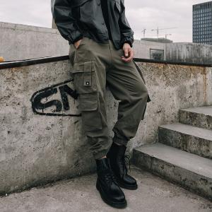 Quality fashion Cargo Casual Pockets Outdoor Sports Gym Hip Hop Street Wear Muscle Sweatsuits Sportswear Sweatpants Trousers Men′s Pants wholesale