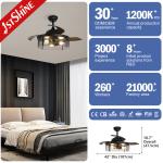 Bladeless Farmhouse Ceiling Fan With Light Small Modern Industrial