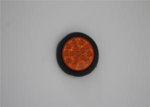Quality Amber Red White 12V universal 4inch 24 led truck trailer tail light round wholesale