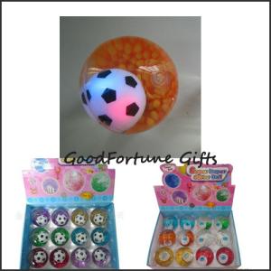 Quality Promotion football led flash Bouncy bouncing ball toy printed logo wholesale
