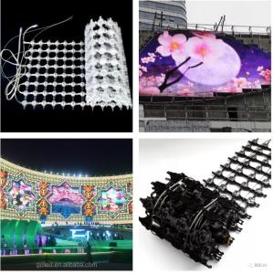 Quality High Reliability P55mm Flexible LED Mesh Screen Outdoor IP66 Waterproof wholesale