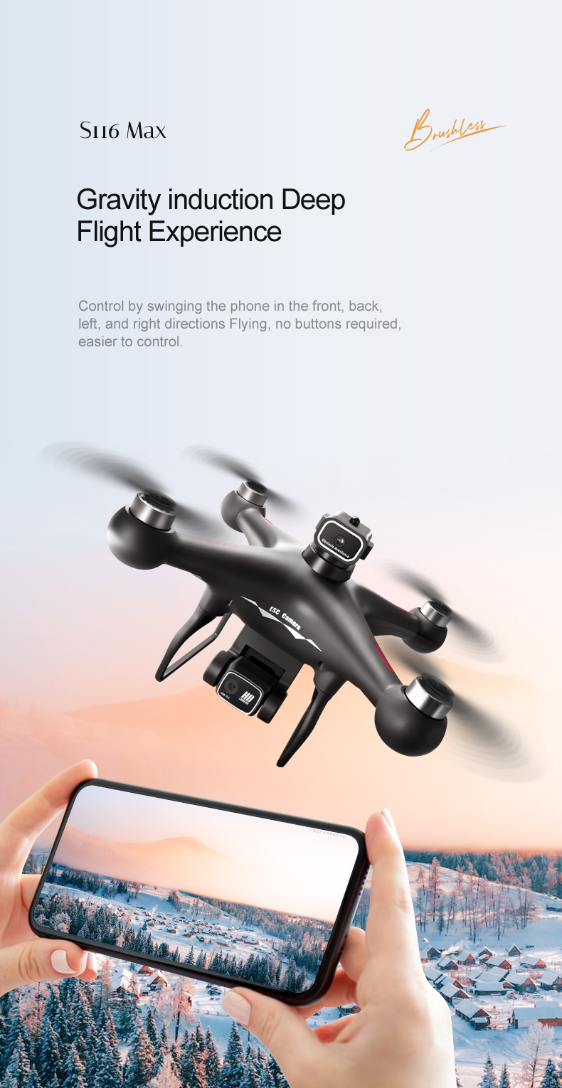 4K HD Dual Camera Foldable Quadcopter Helicopter with Obstacle Avoidance and Remote Control Professional Portable Drones