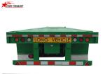 20-60Ft 3 Axles Flatbed Semi Trailer 12000x2496x1650mm 80T Payload