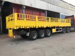 Strong Strength Fence Semi Trailer Mn Steel Material Customized Colors