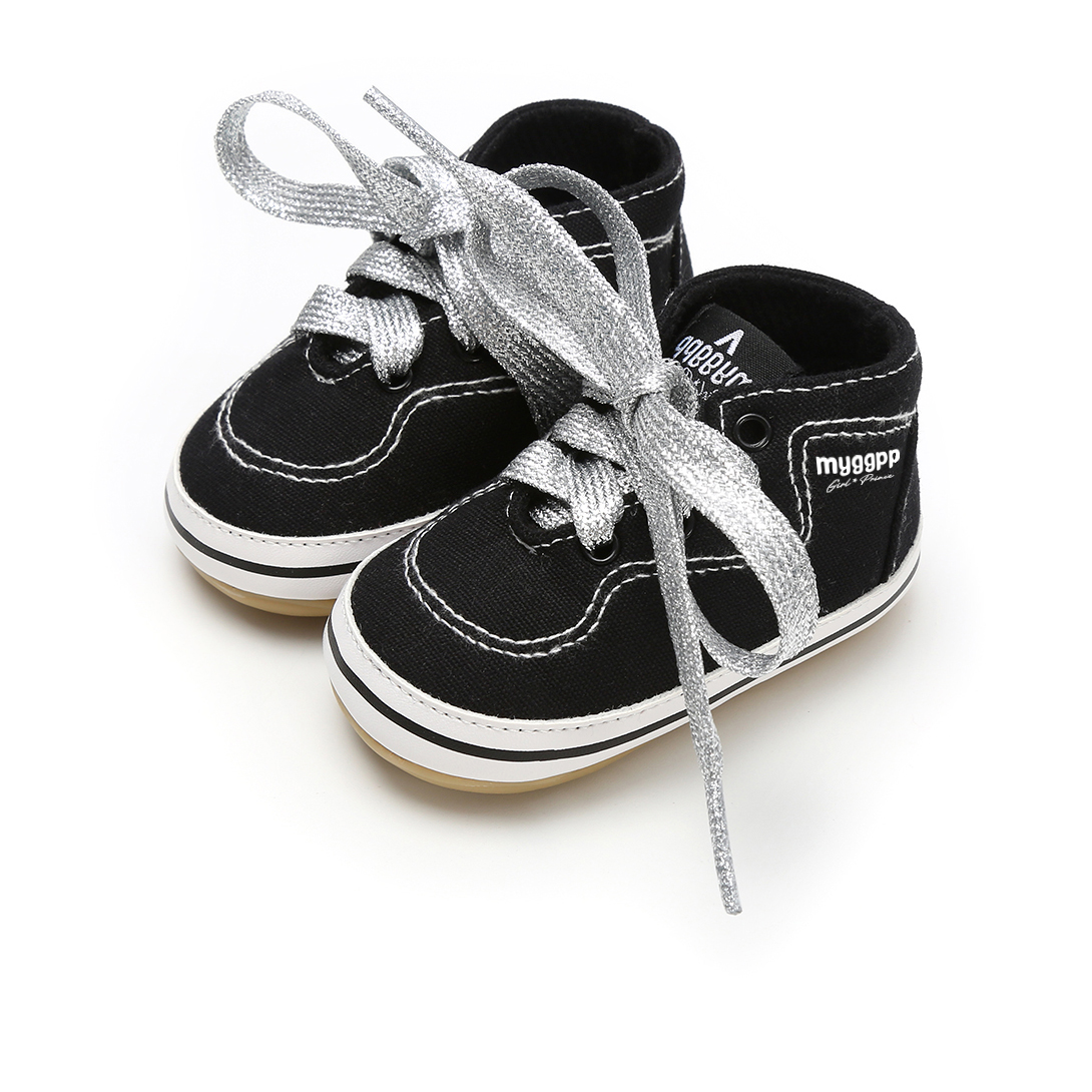 New designed Canvas sport Rubber sole 0-2 years baby prewalker shoes for baby