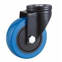 Quality 04-Medium duty caster Blue PVC bolt hole caster wholesale