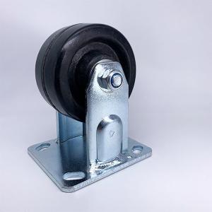 Quality Black High Temperature Casters Zinc Plated Steel Fork 125mm wholesale
