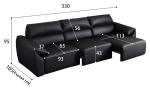 BN Italian Minimalist High Back Elephant Leather Ear Functional Sofa Modern Top
